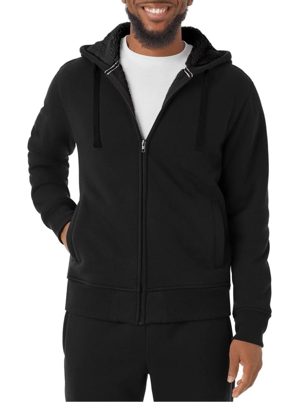NWT Member’s Mark Men's Sherpa Lined Full Zip Jacket